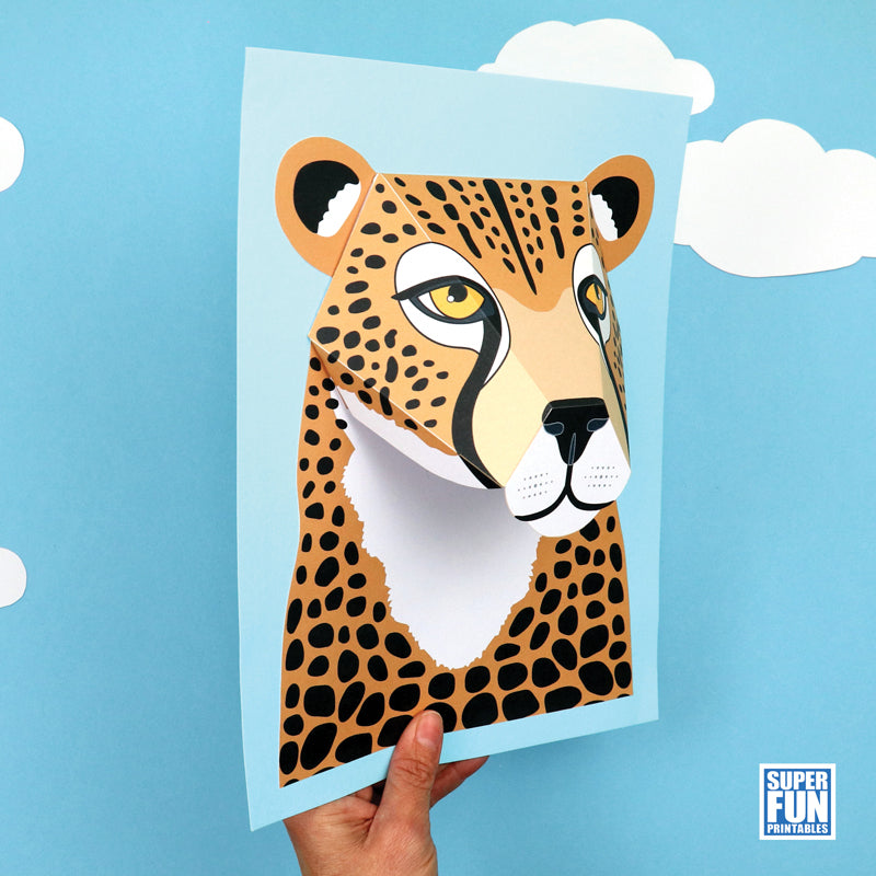 3D Paper Cheetah