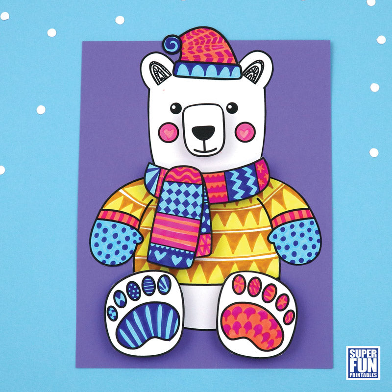 3D Pattern Art Polar Bear