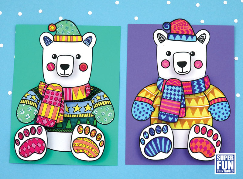 3D Pattern Art Polar Bear