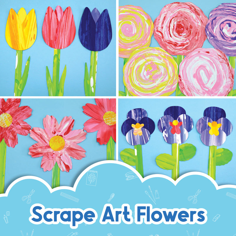 Scrape Art Flower Bundle