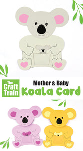 Koala mother and baby card