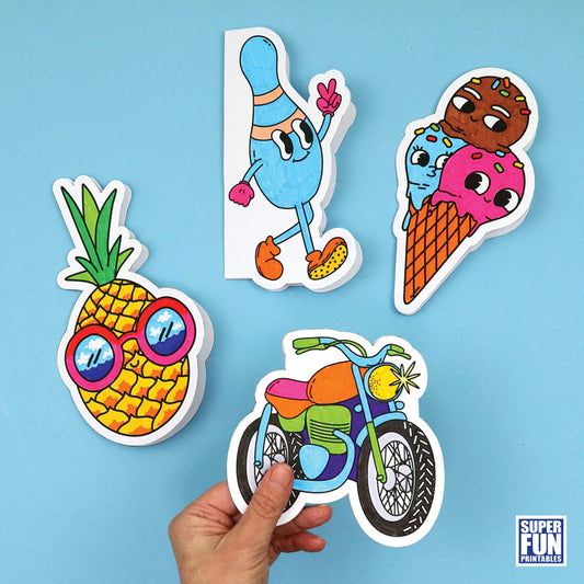Father's Day Colouring Cards
