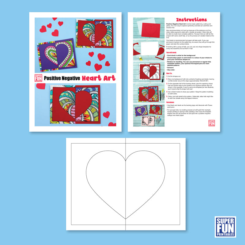 Positive Negative Heart Art