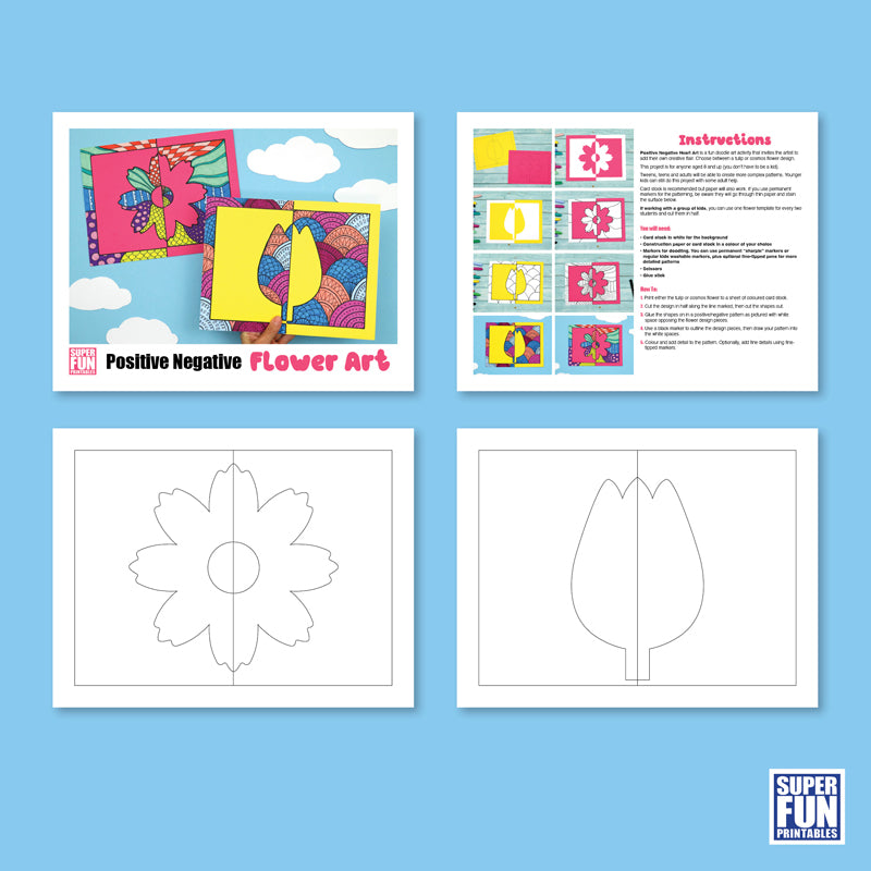 Flower Positive Negative Art