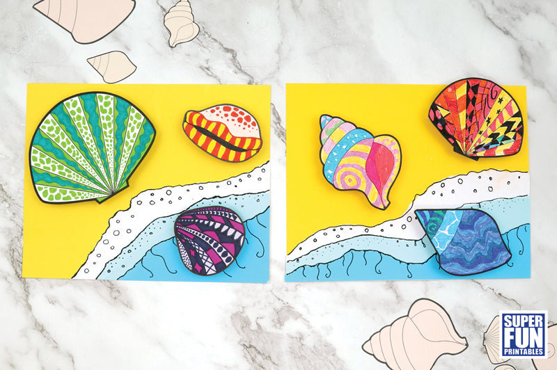 3D Shell Pattern Art Super Fun Printables