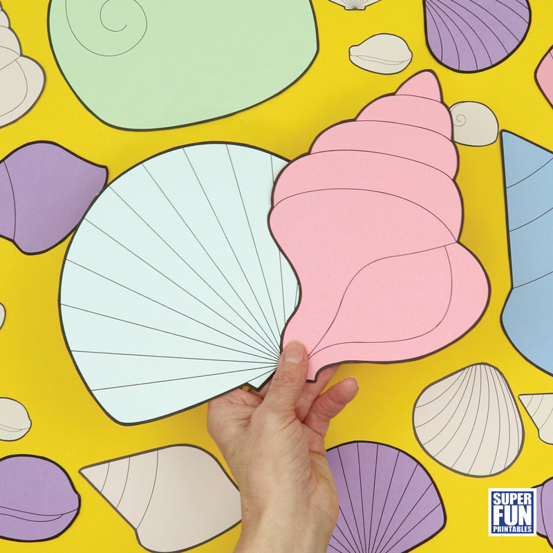 Mixed Shell Templates Super Fun Printables