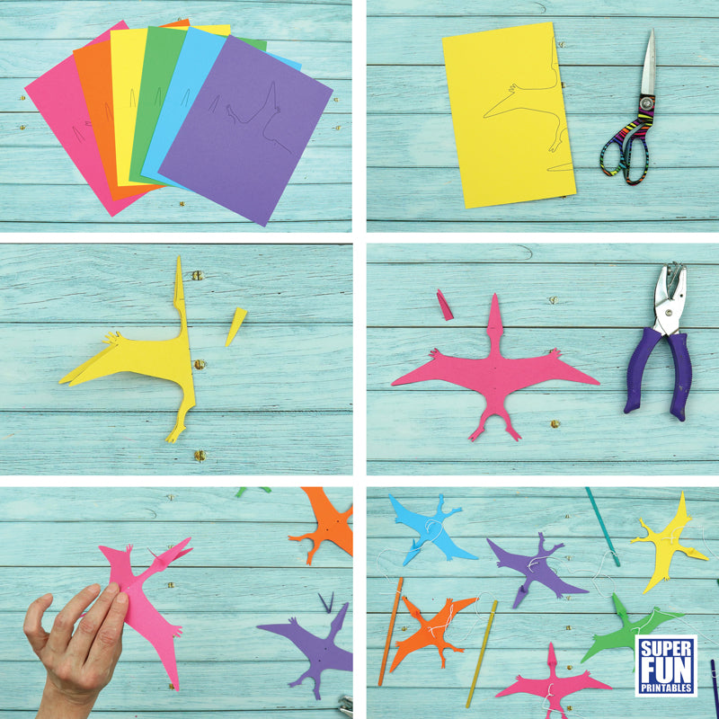 Paper Pterodactyl Puppets