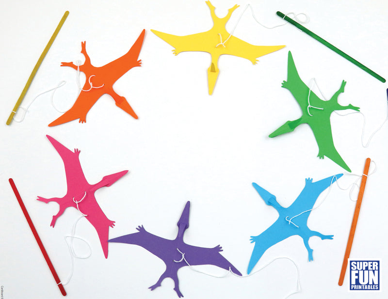 Paper Pterodactyl Puppets