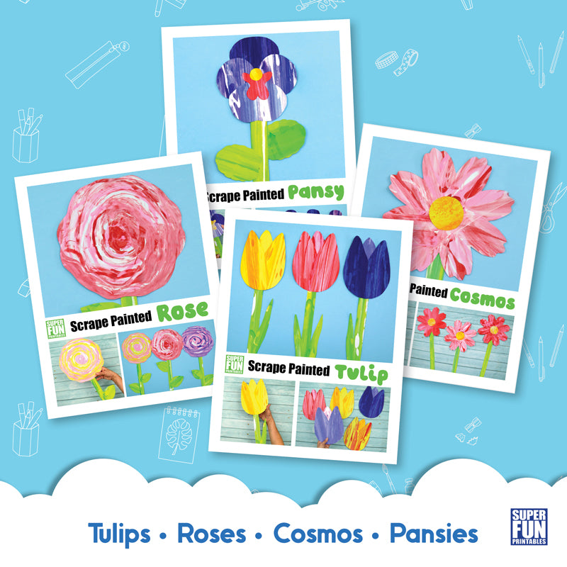 Scrape Art Flower Bundle