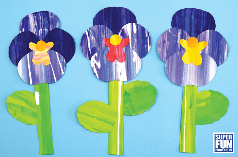 Scrape Art Pansies