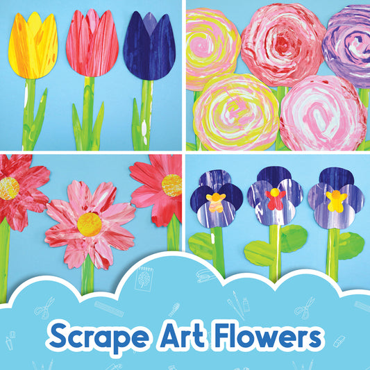 Scrape Art Flower Bundle