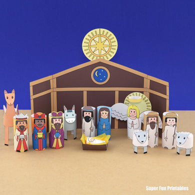 Printable nativity scene