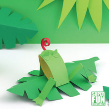 Paper green tree frog