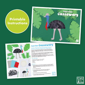 Paper Plate Cassowary