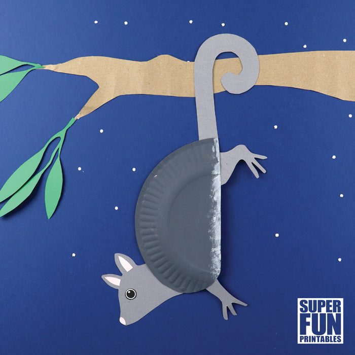 Paper plate Ringtail Possum