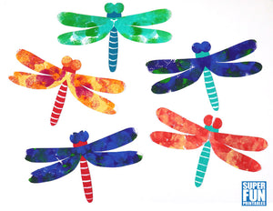 Dragonfly squish art project