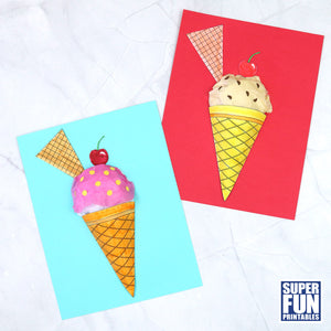 3D paper ice cream craft