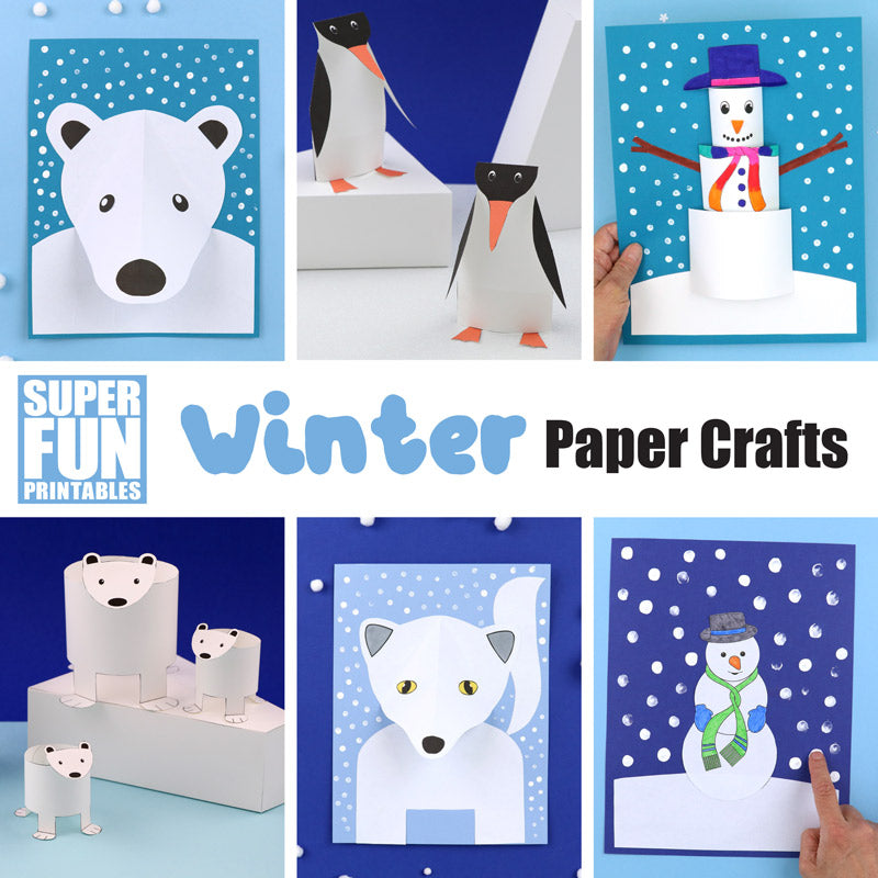 Winter paper craft bundle – Super Fun Printables