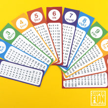 Times Table Bookmarks