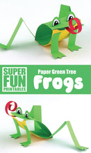 Paper green tree frog