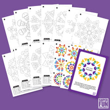 Multiplication mandalas – geometric shape colouring pages to help kids learn times tables