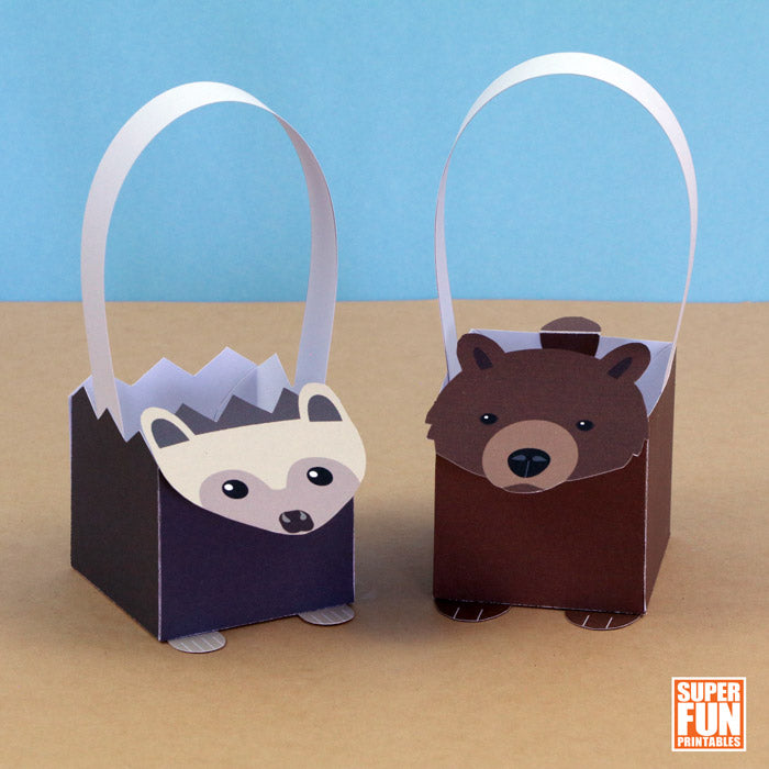 Woodland animal treat baskets