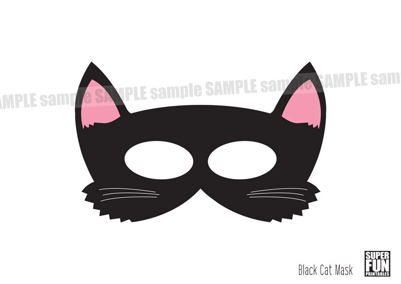 Halloween masks for kids - black cat and monster design – Super Fun  Printables