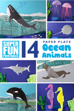 Create 14 gorgeous paper plate ocean animals with this ebook. Each animal also contains a page of instructions and interesting true facts about the creature #oceananimals #seacreatures #paperplates