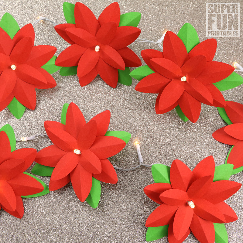 Paper poinsettias