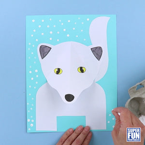 Printable Arctic fox craft