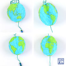 Spinning paper earth craft