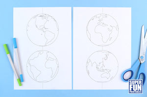 Spinning paper earth craft